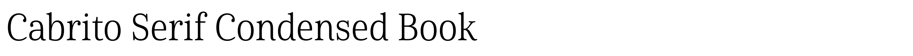Cabrito Serif Condensed Book